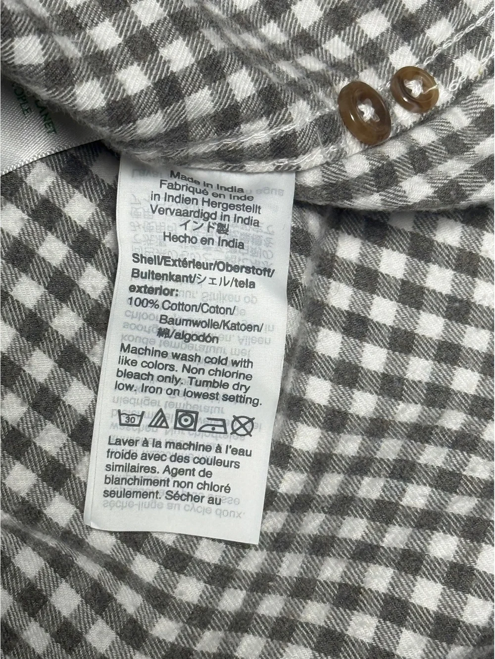 J.Crew Classic Brushed Twill Button-Up Shirt XLT Gray XL